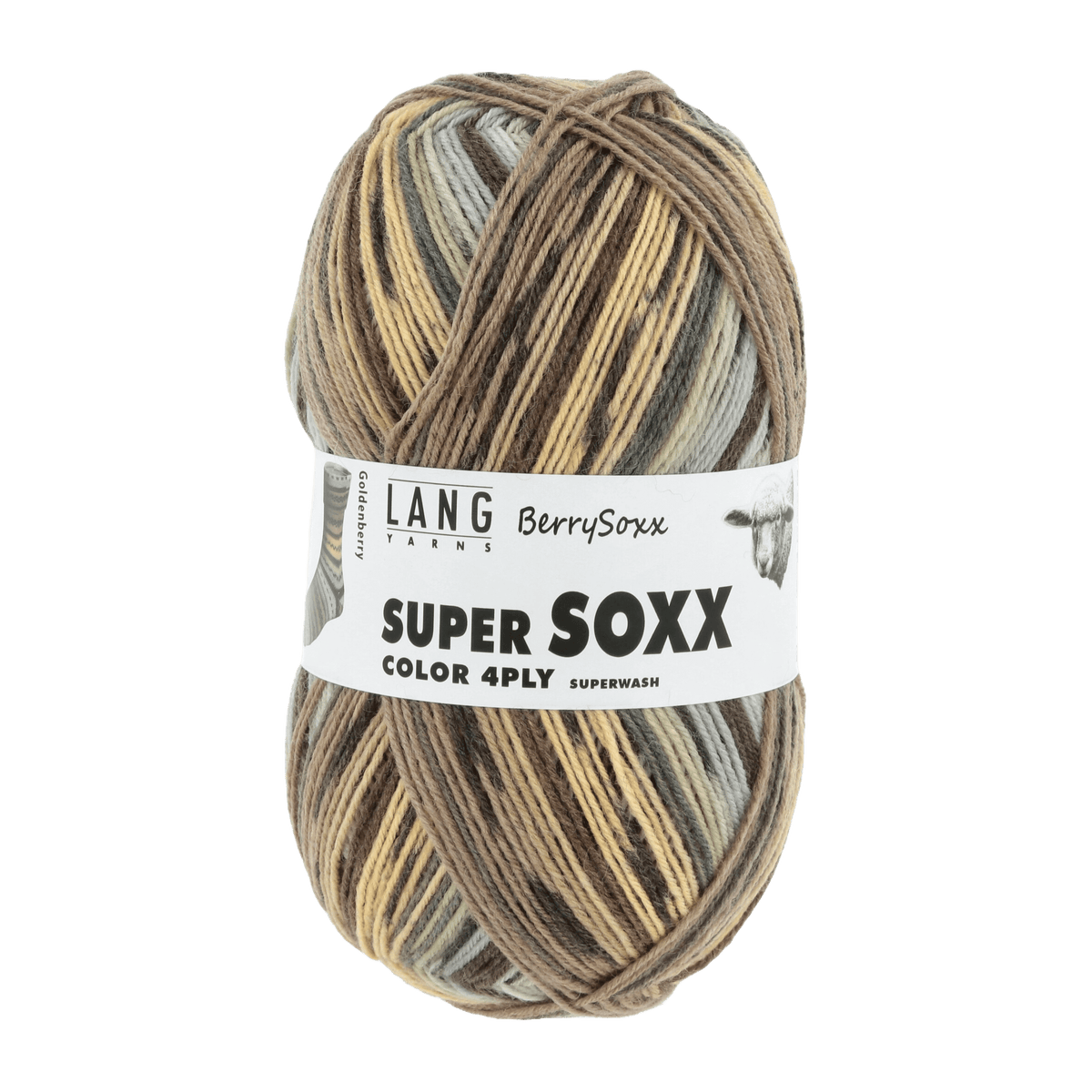 Lang Yarns Sock Yarn Black / Lilac / Corn - Goldenberry LANGYARNS | Sock Yarn | SUPER SOXX COLOUR | 4-Ply | 901