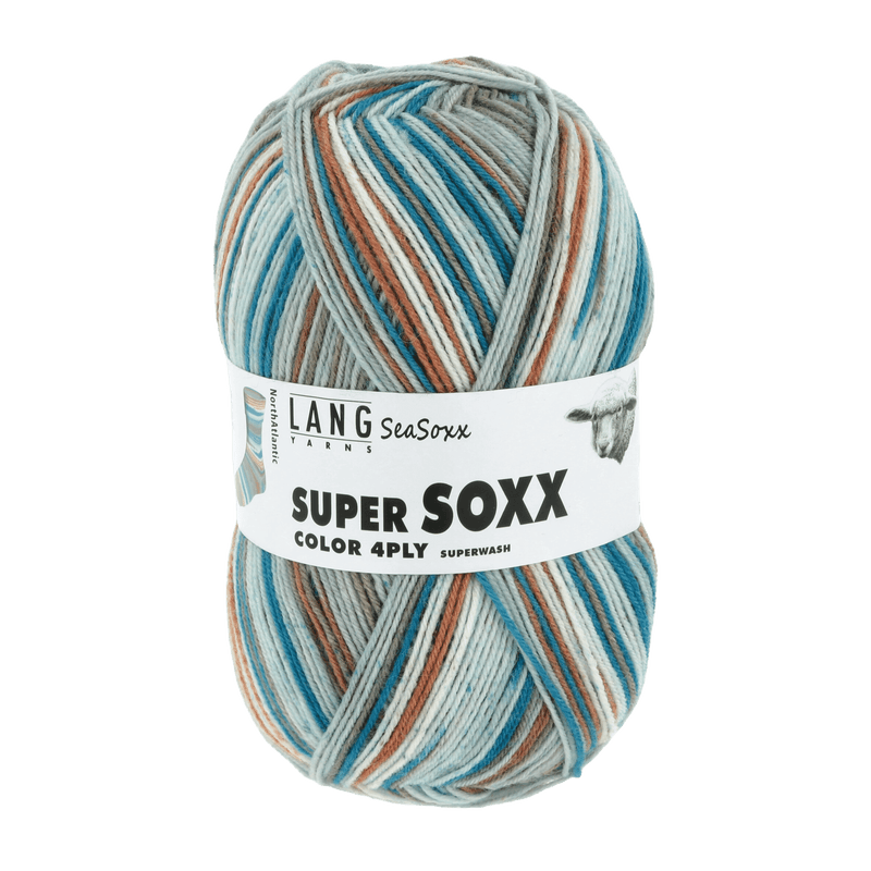 Lang Yarns Sock Yarn Blue / Brown - North Atlantic LANGYARNS | Sock Yarn | SUPER SOXX COLOUR | 4-Ply | 901