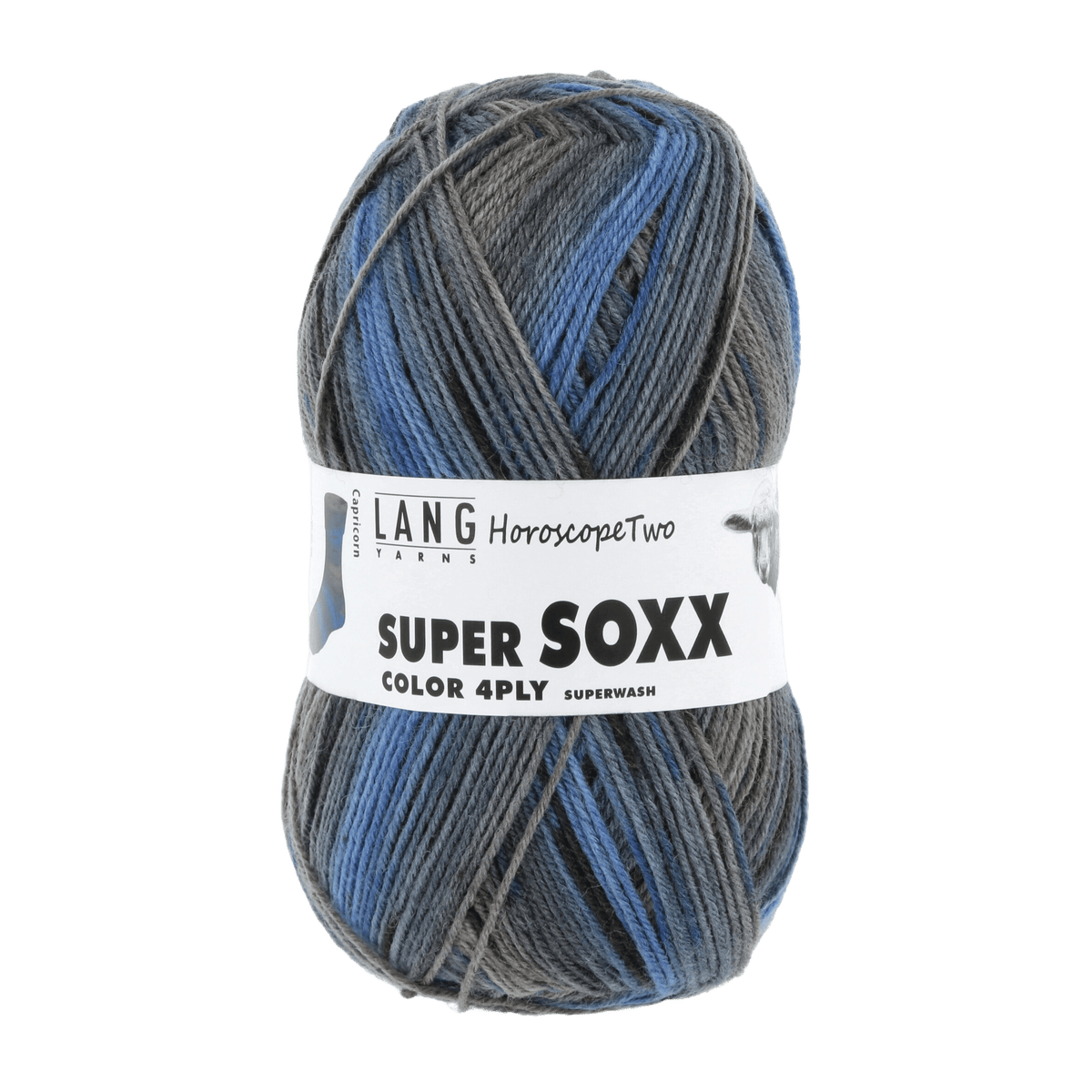 Lang Yarns Sock Yarn Blue - Capricorn LANGYARNS | Sock Yarn | SUPER SOXX COLOUR | 4-Ply | 901