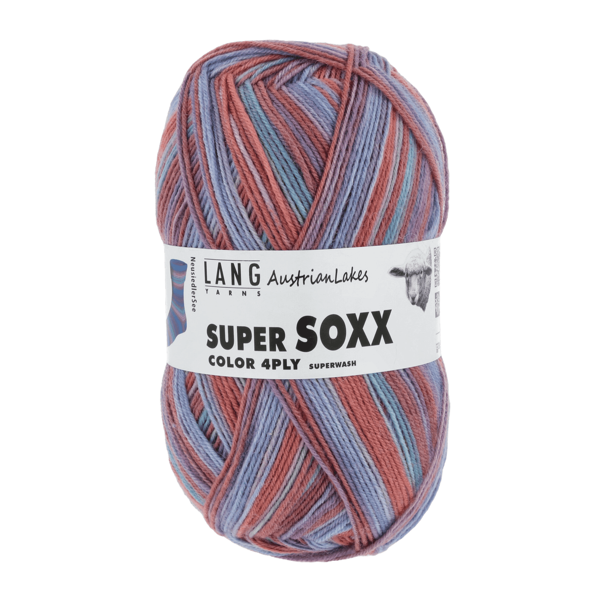 Lang Yarns Sock Yarn Blue / Dusky Pink - Neusiedler LANGYARNS | Sock Yarn | SUPER SOXX COLOUR | 4-Ply | 901