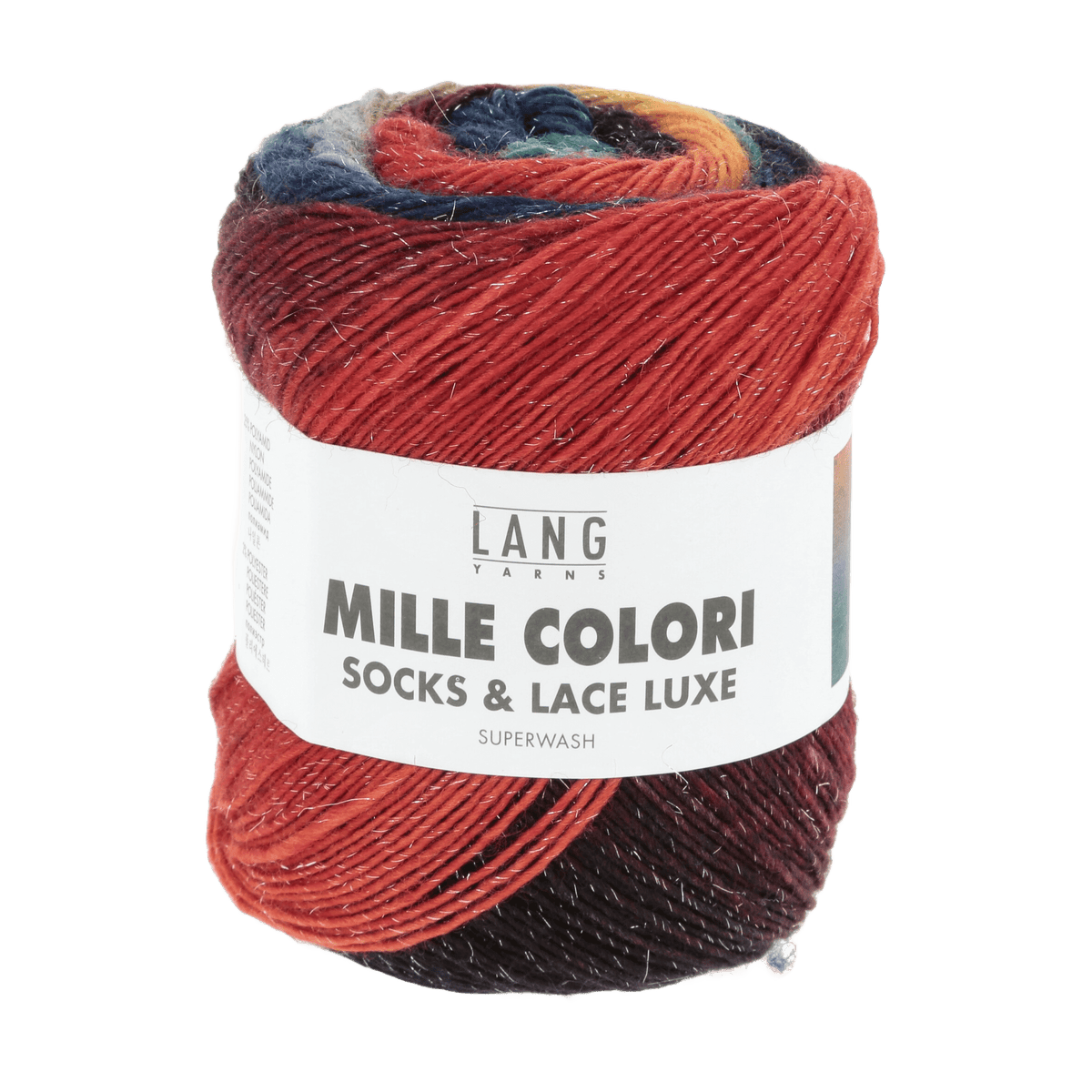 Lang Yarns Sock Yarn Blue / Green / Red LANGYARNS | Sock Yarn | MILLE COLORI SOCKS & LACE LUXE | 859