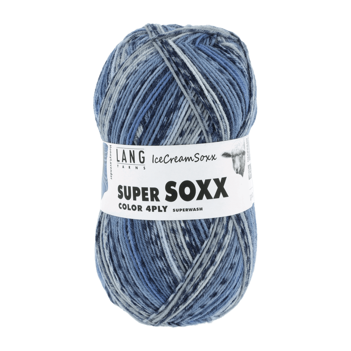 Lang Yarns Sock Yarn Blue - Honey Lavender LANGYARNS | Sock Yarn | SUPER SOXX COLOUR | 4-Ply | 901