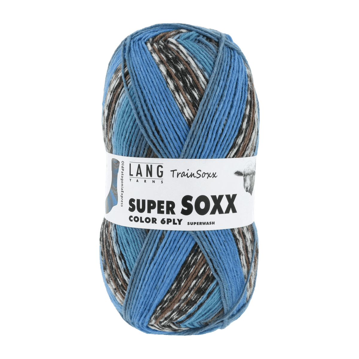 Lang Yarns Sock Yarn Blue LANGYARNS | Sock Yarn | SUPER SOXX COLOUR | 6-Ply | 910