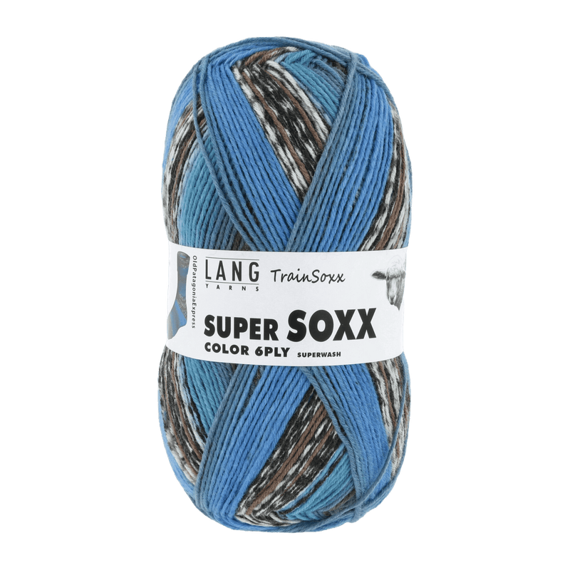 Lang Yarns Sock Yarn Blue LANGYARNS | Sock Yarn | SUPER SOXX COLOUR | 6-Ply | 910