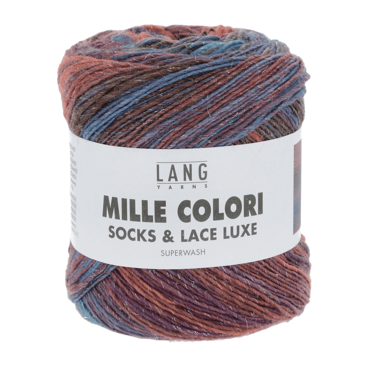 Lang Yarns Sock Yarn Blue / Lilac / Brown LANGYARNS | Sock Yarn | MILLE COLORI SOCKS & LACE LUXE | 859