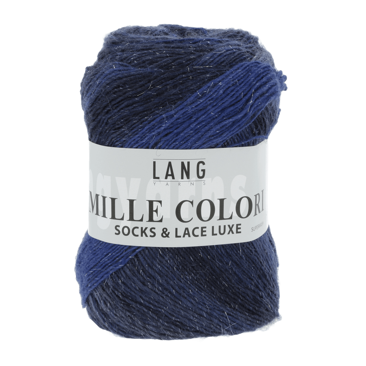Lang Yarns Sock Yarn Blue Marine - Silver LANGYARNS | Sock Yarn | MILLE COLORI SOCKS & LACE LUXE | 859