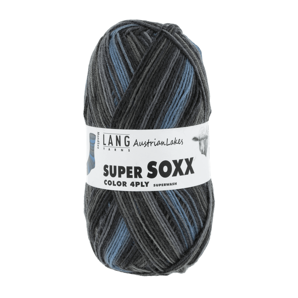 Lang Yarns Sock Yarn Blue / Olive - Mondsee LANGYARNS | Sock Yarn | SUPER SOXX COLOUR | 4-Ply | 901