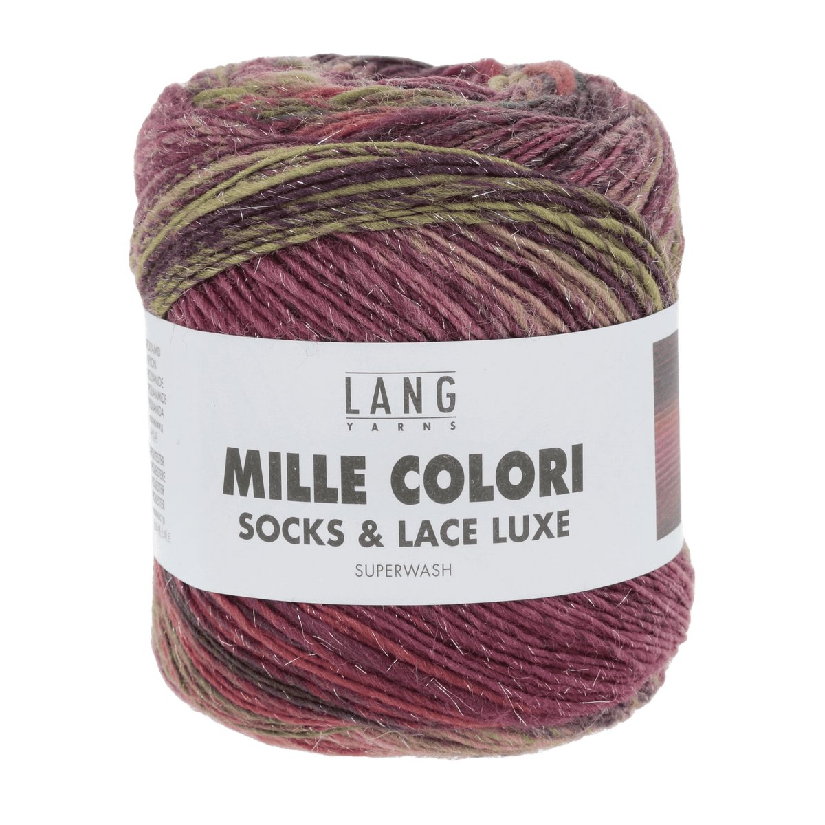Lang Yarns Sock Yarn Bordeaux / Dark Green / Salmon LANGYARNS | Sock Yarn | MILLE COLORI SOCKS & LACE LUXE | 859