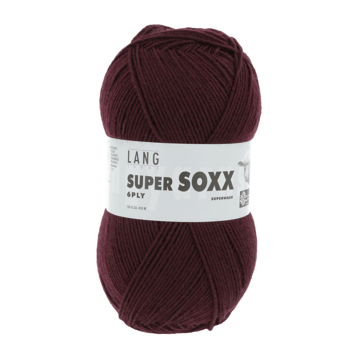 Lang Yarns Sock Yarn Bordeaux LANGYARNS | Sock Yarn | SUPER SOXX | 6-Ply | 907