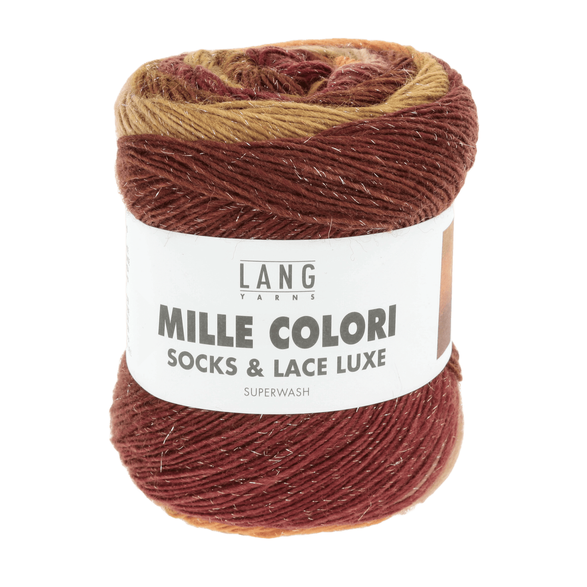 Lang Yarns Sock Yarn Brick / Orange / Mustard Yellow LANGYARNS | Sock Yarn | MILLE COLORI SOCKS & LACE LUXE | 859