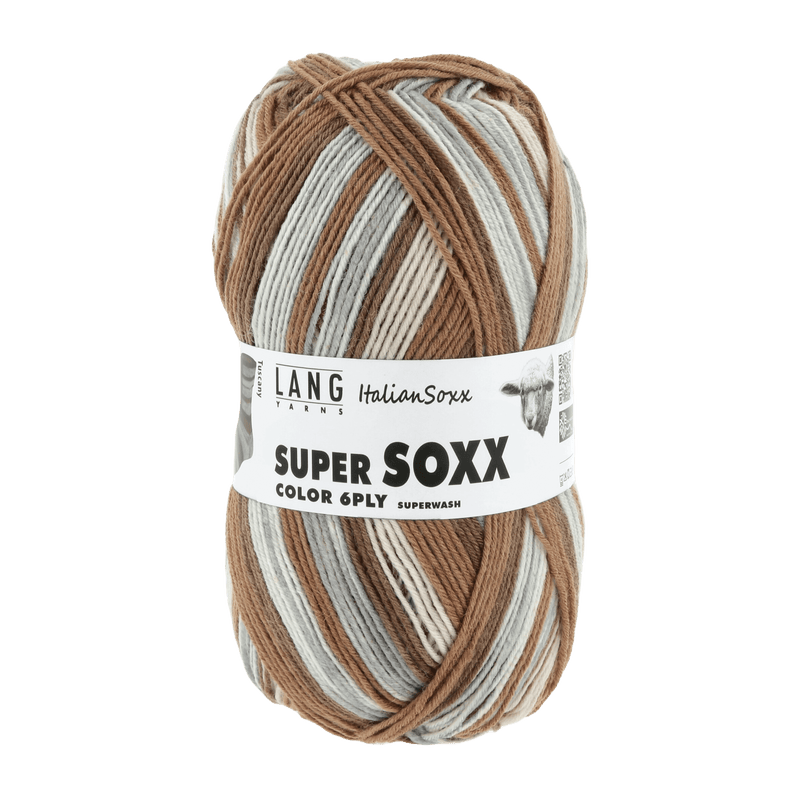 Lang Yarns Sock Yarn Brown LANGYARNS | Sock Yarn | SUPER SOXX COLOUR | 6-Ply | 910