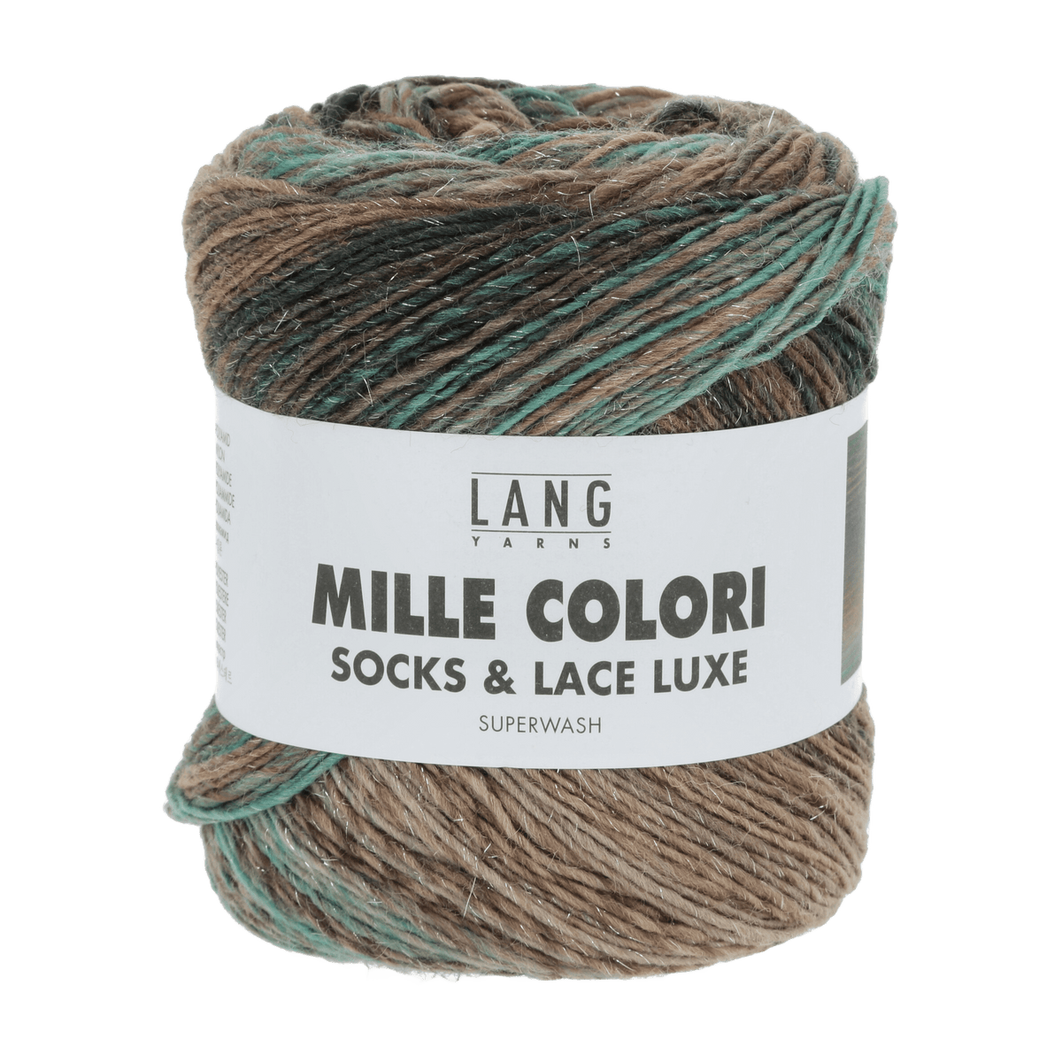 Lang Yarns Sock Yarn Brown / Petrol / Turquoise LANGYARNS | Sock Yarn | MILLE COLORI SOCKS & LACE LUXE | 859