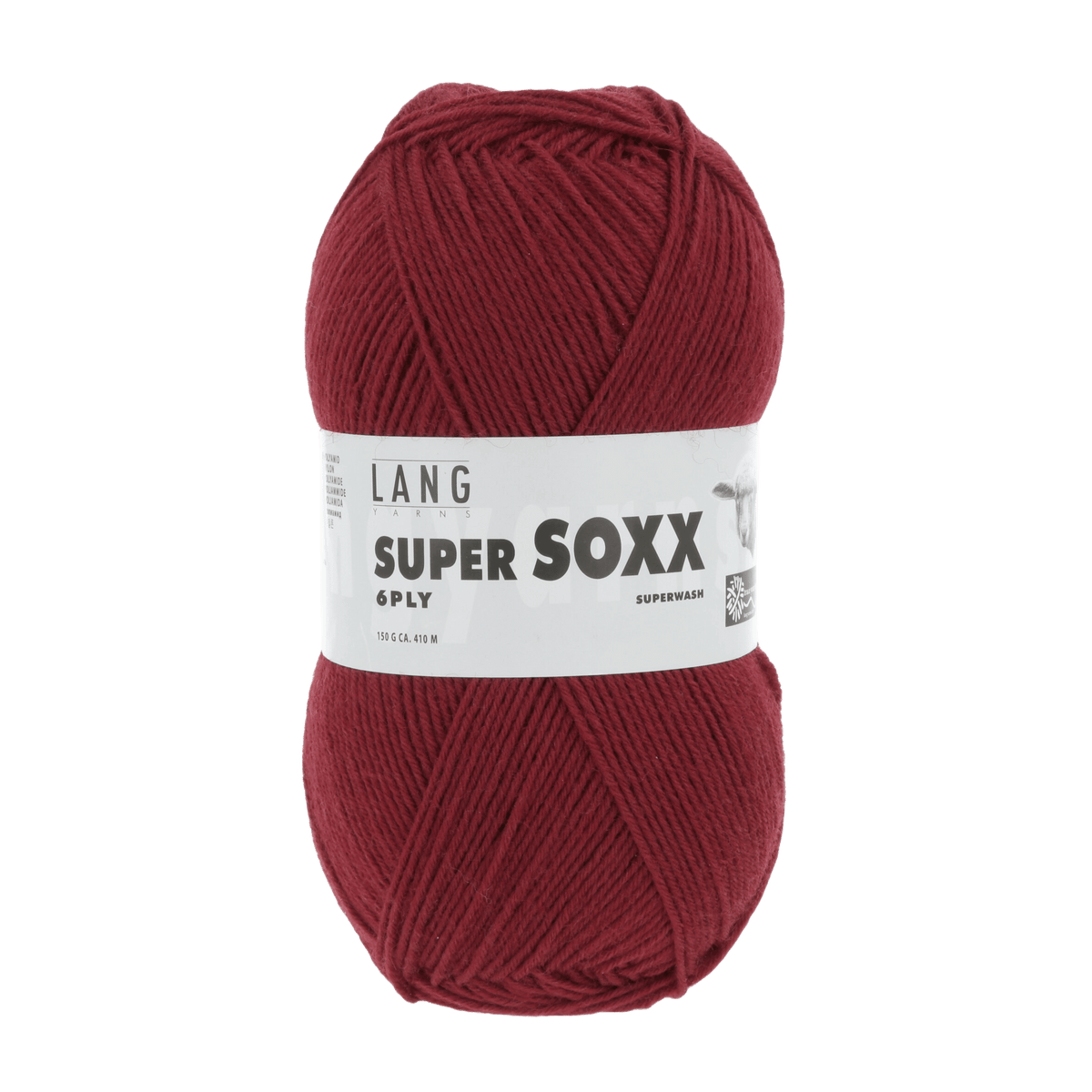Lang Yarns Sock Yarn Burgendy LANGYARNS | Sock Yarn | SUPER SOXX | 6-Ply | 907
