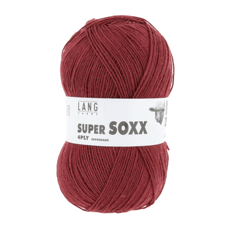 Lang Yarns Sock Yarn Burgundy LANGYARNS | Sock Yarn | SUPER SOXX | 4-Ply | 642