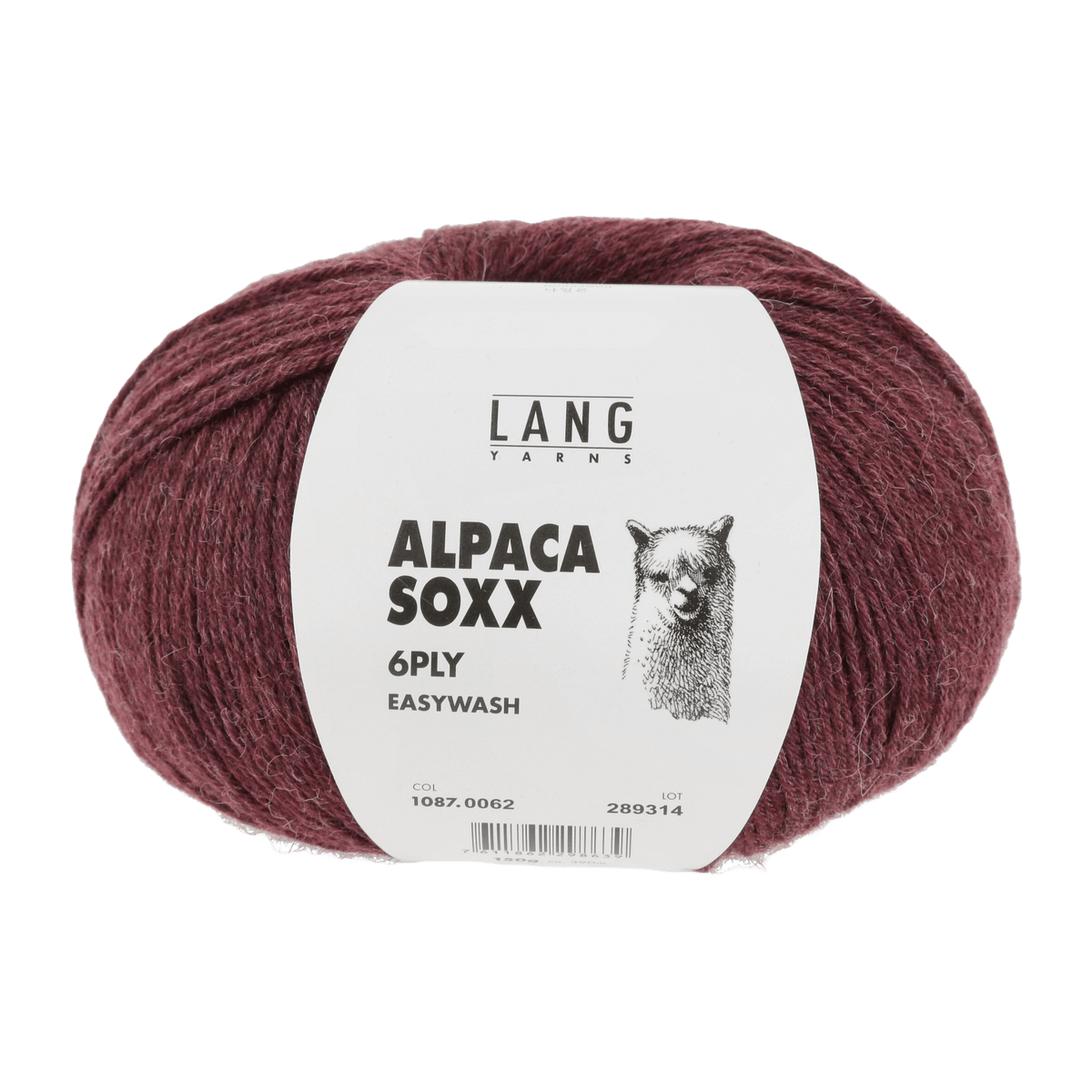 Lang Yarns Sock Yarn Burgundy Mélange LANGYARNS | Sock Yarn | Alpaca Soxx | 6-Ply | 1087