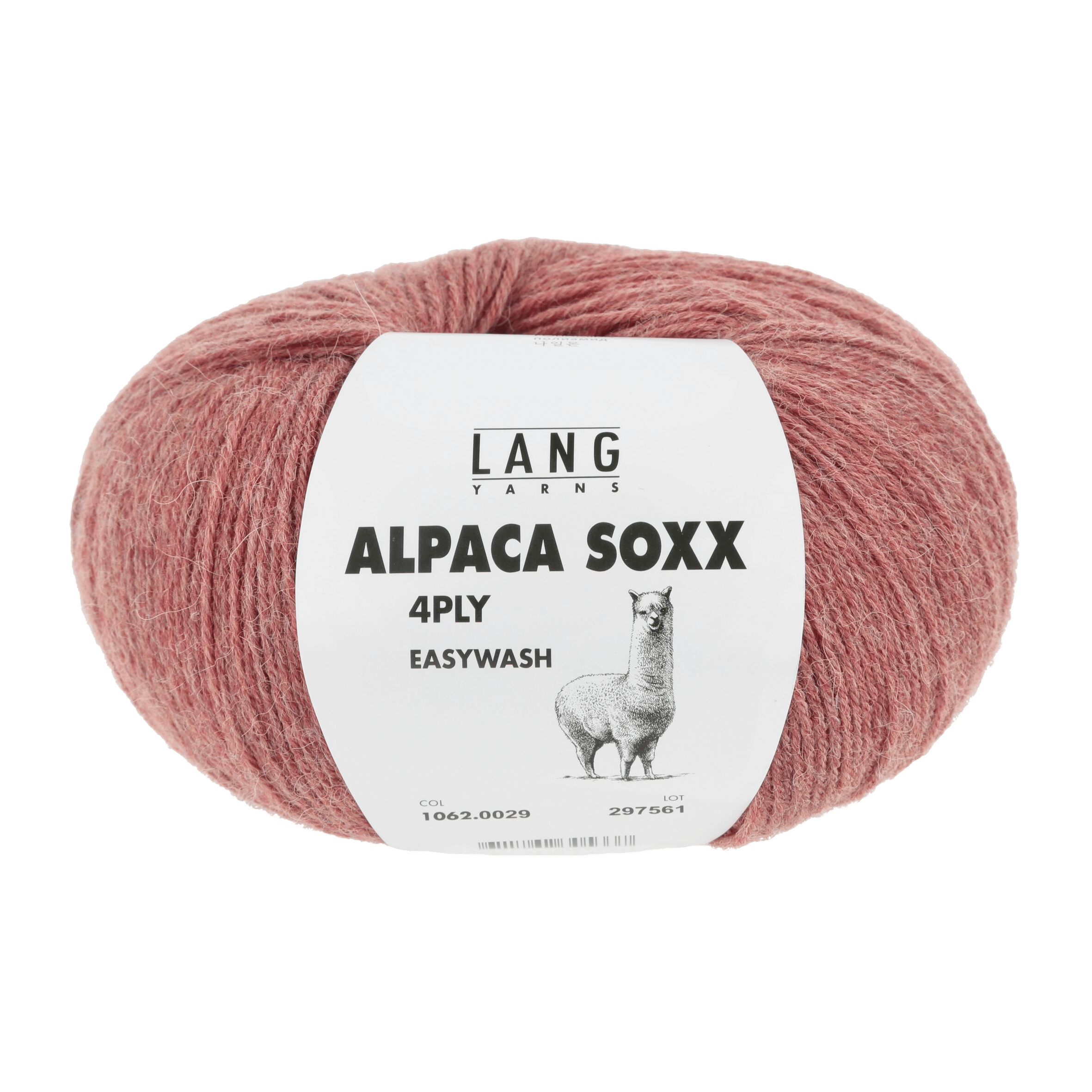 Lang Yarns Sock Yarn Coral Mélange LANGYARNS | Sock Yarn | Alpaca Soxx | 4-Ply | 1062