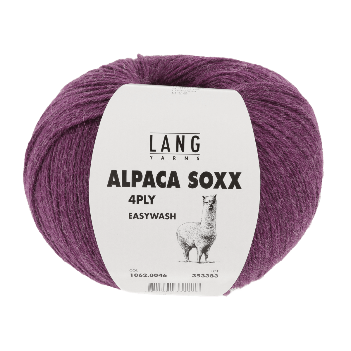 Lang Yarns Sock Yarn Cyclamen Mélange LANGYARNS | Sock Yarn | Alpaca Soxx | 4-Ply | 1062