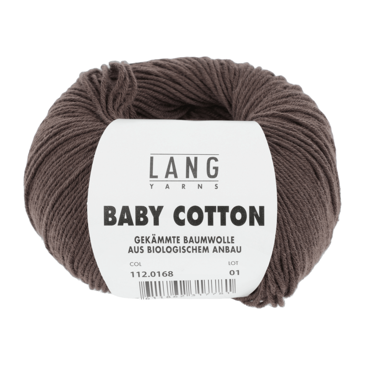 Lang Yarns Sock Yarn Dark Brown LANGYARNS | Baby Yarn | Baby Cotton | 4-Ply | 112