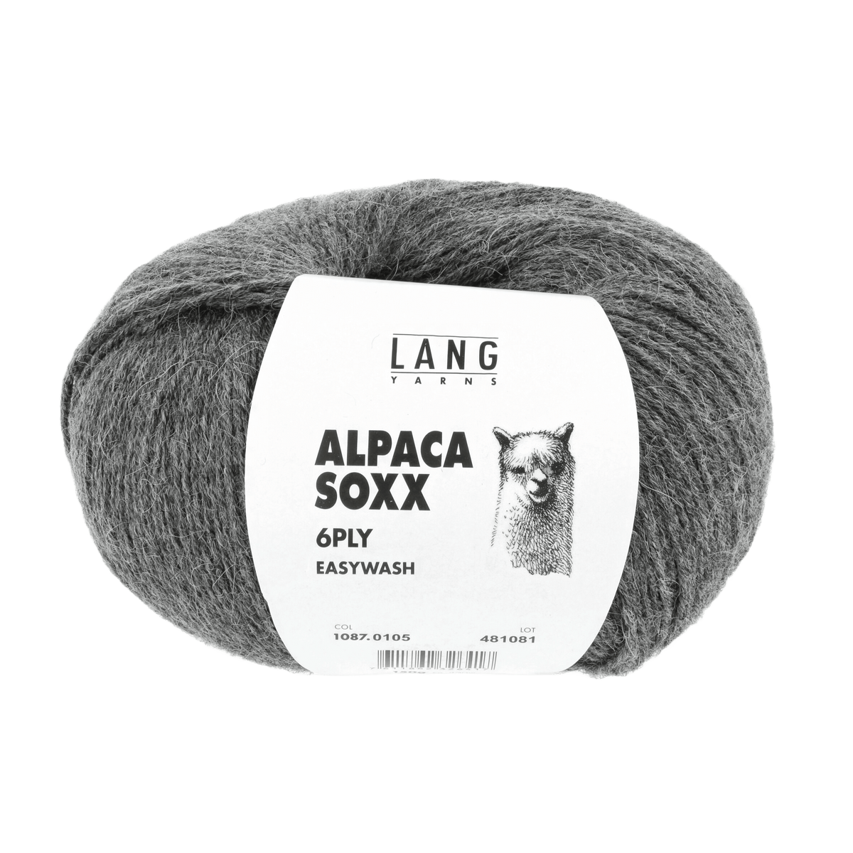 Lang Yarns Sock Yarn Dark Grey Mélange LANGYARNS | Sock Yarn | Alpaca Soxx | 6-Ply | 1087
