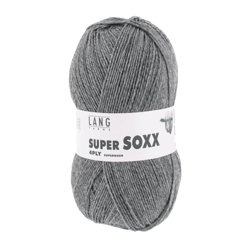 Lang Yarns Sock Yarn Dark Grey Mélange LANGYARNS | Sock Yarn | SUPER SOXX | 4-Ply | 642