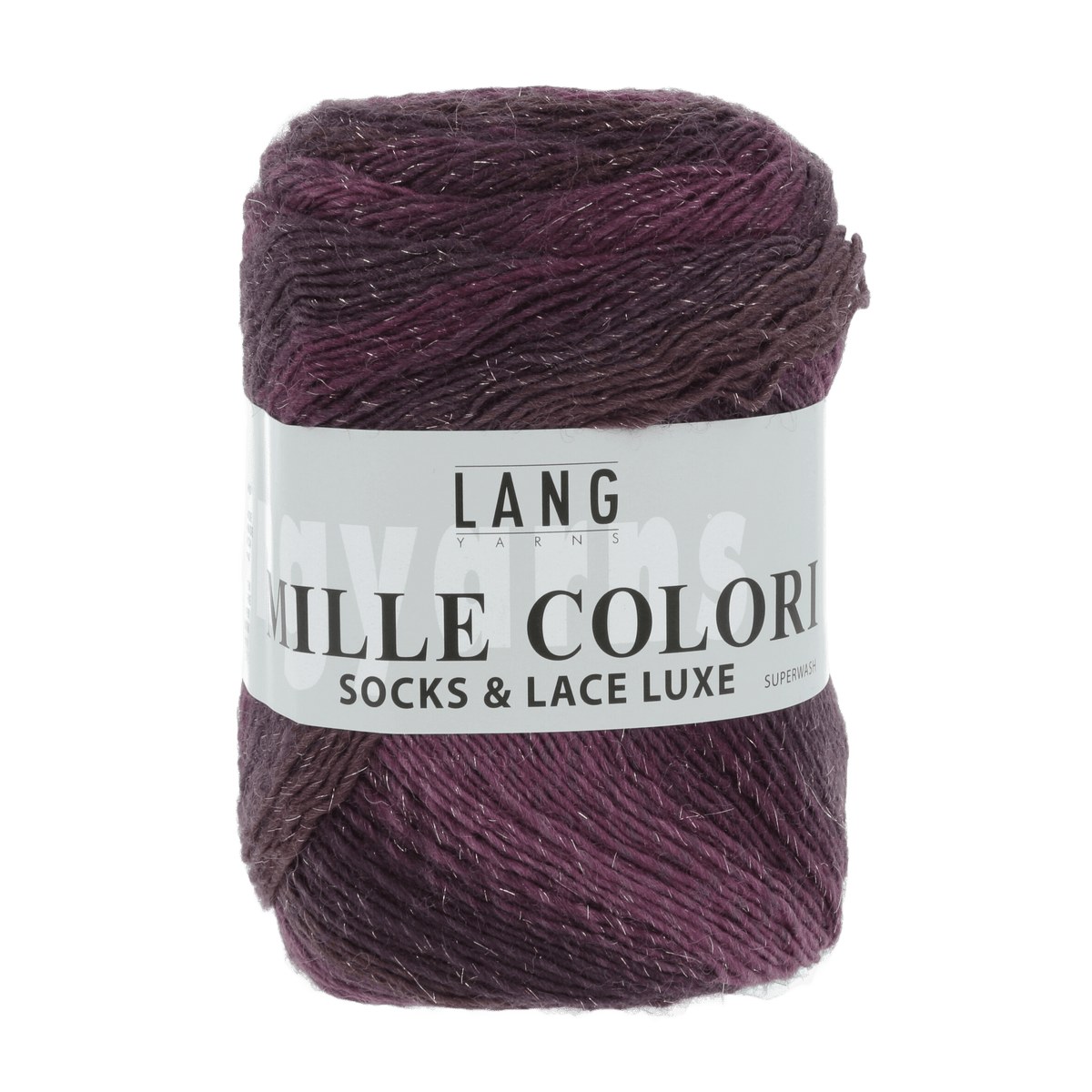 Lang Yarns Sock Yarn Eggplant - Gold LANGYARNS | Sock Yarn | MILLE COLORI SOCKS & LACE LUXE | 859