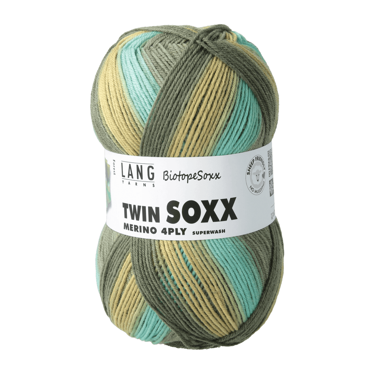 Lang Yarns Sock Yarn Forest | Olive / Turquoise / Blue LANGYARNS | Twin Soxx Merino | 4 PLY | 948