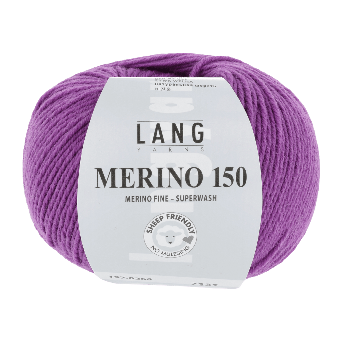 Lang Yarns Sock Yarn Fuchsia LANGYARNS | Merino 150 | Sock / Baby | 197