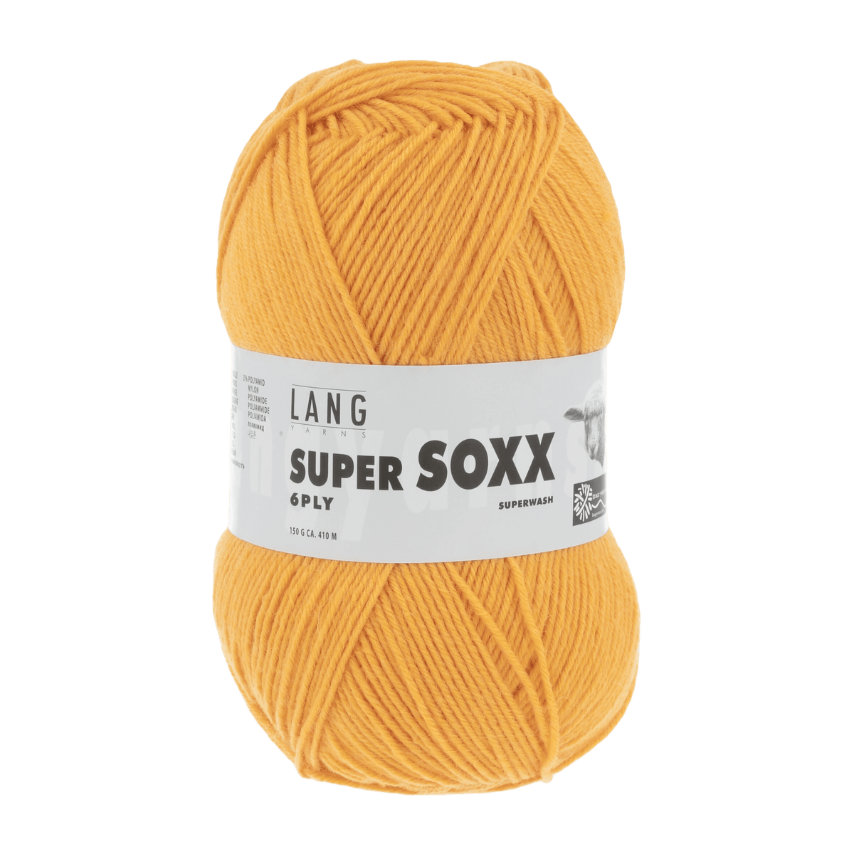 Lang Yarns Sock Yarn Gold Yellow LANGYARNS | Sock Yarn | SUPER SOXX | 6-Ply | 907