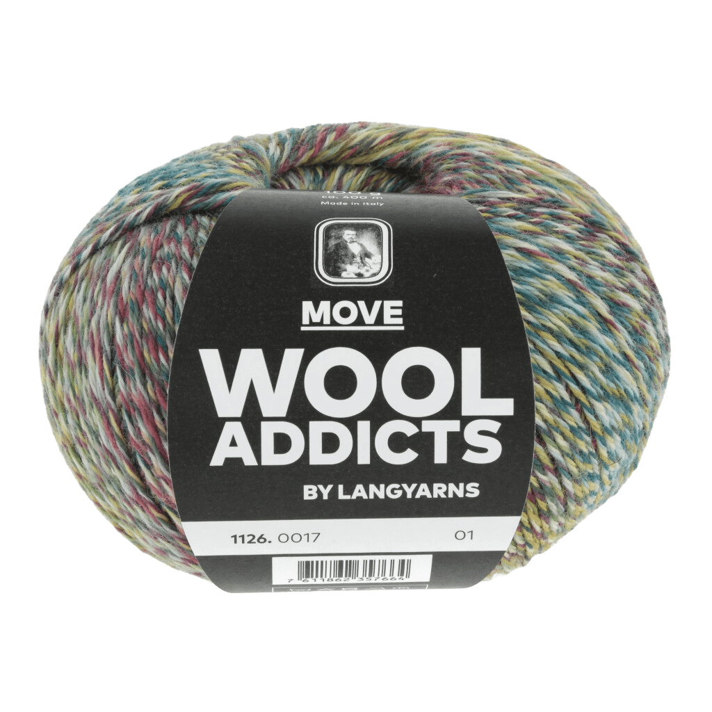 Lang Yarns Sock Yarn Green / Anthracite / Petrol / Purple LANGYARNS | WOOLADDICTS | Sock Yarn | MOVE | 4-Ply | 1126