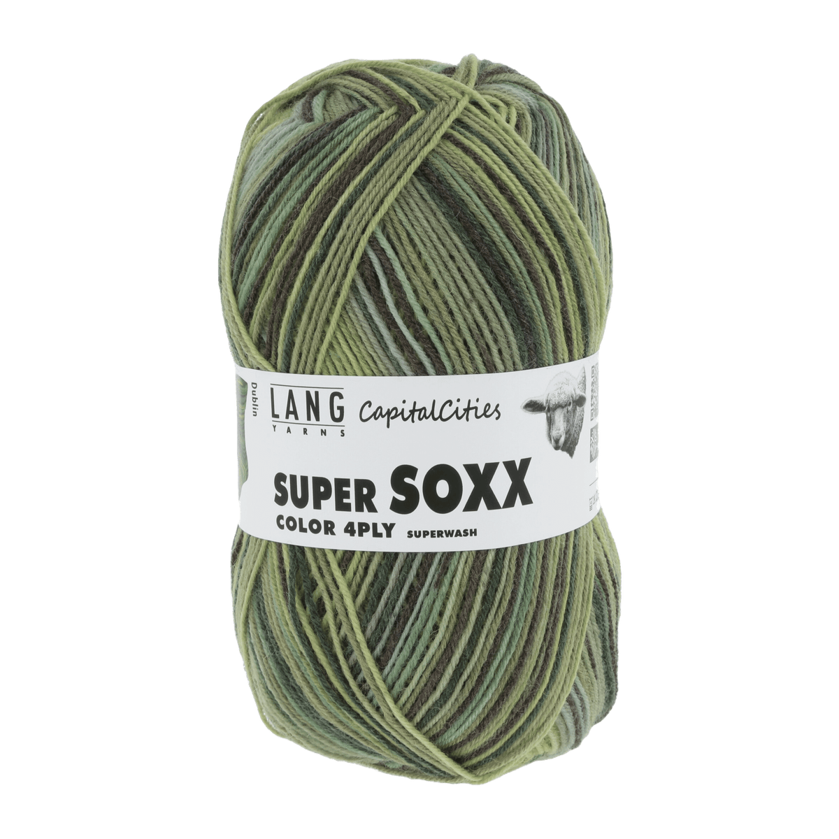 Lang Yarns Sock Yarn Green - Dublin LANGYARNS | Sock Yarn | SUPER SOXX COLOUR | 4-Ply | 901