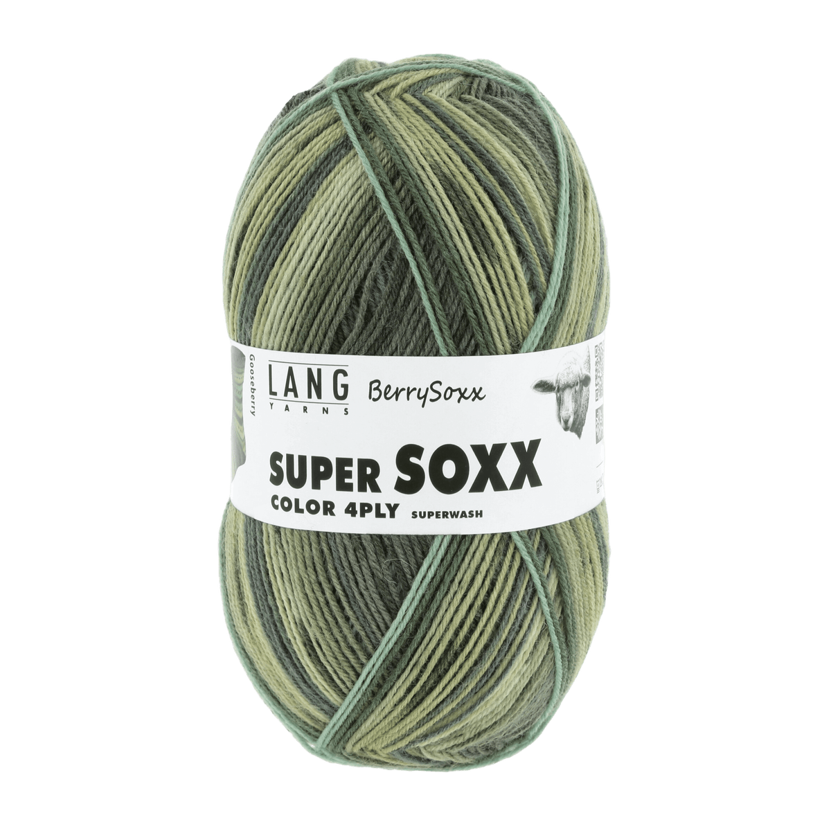 Lang Yarns Sock Yarn Green - Gooseberry LANGYARNS | Sock Yarn | SUPER SOXX COLOUR | 4-Ply | 901