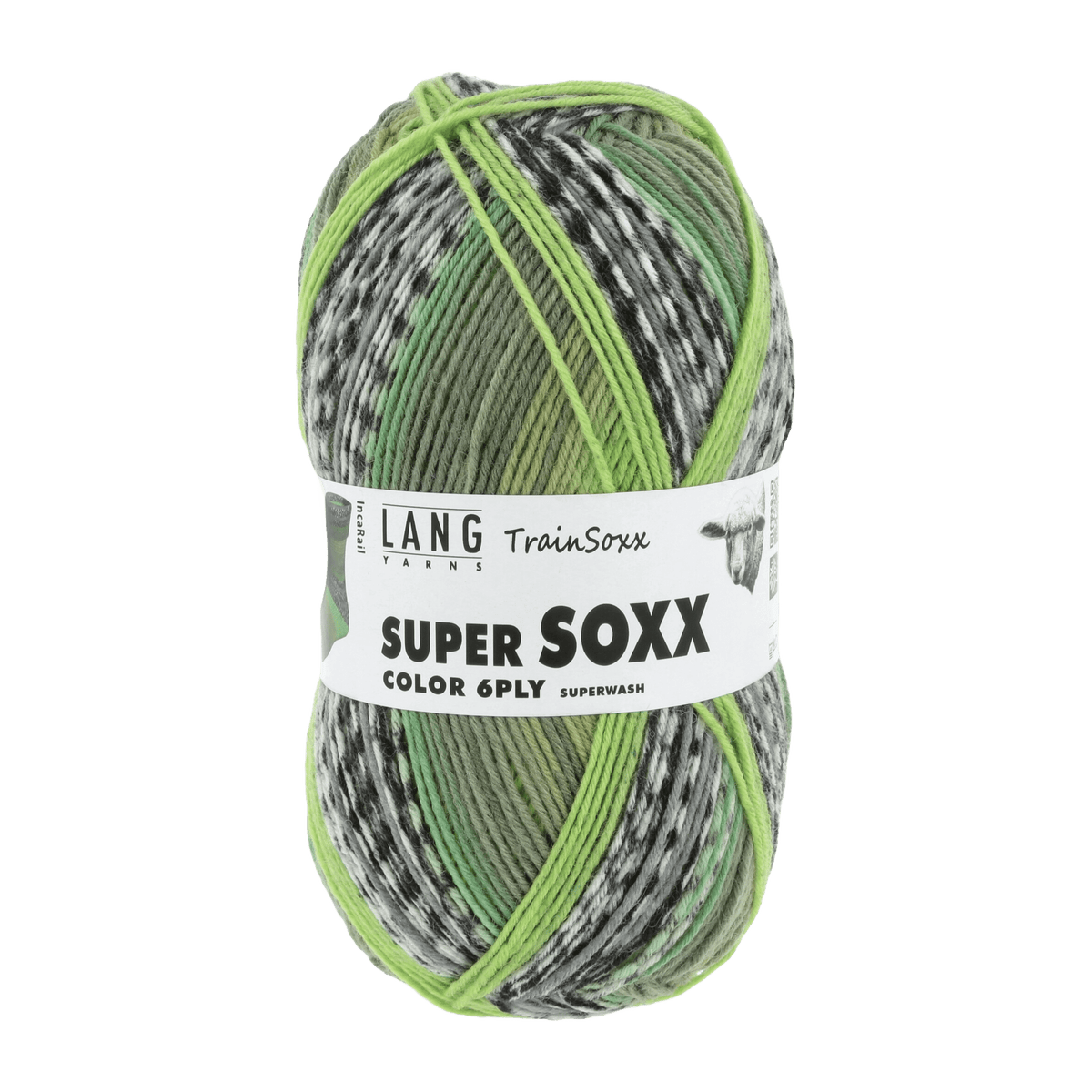 Lang Yarns Sock Yarn Green LANGYARNS | Sock Yarn | SUPER SOXX COLOUR | 6-Ply | 910
