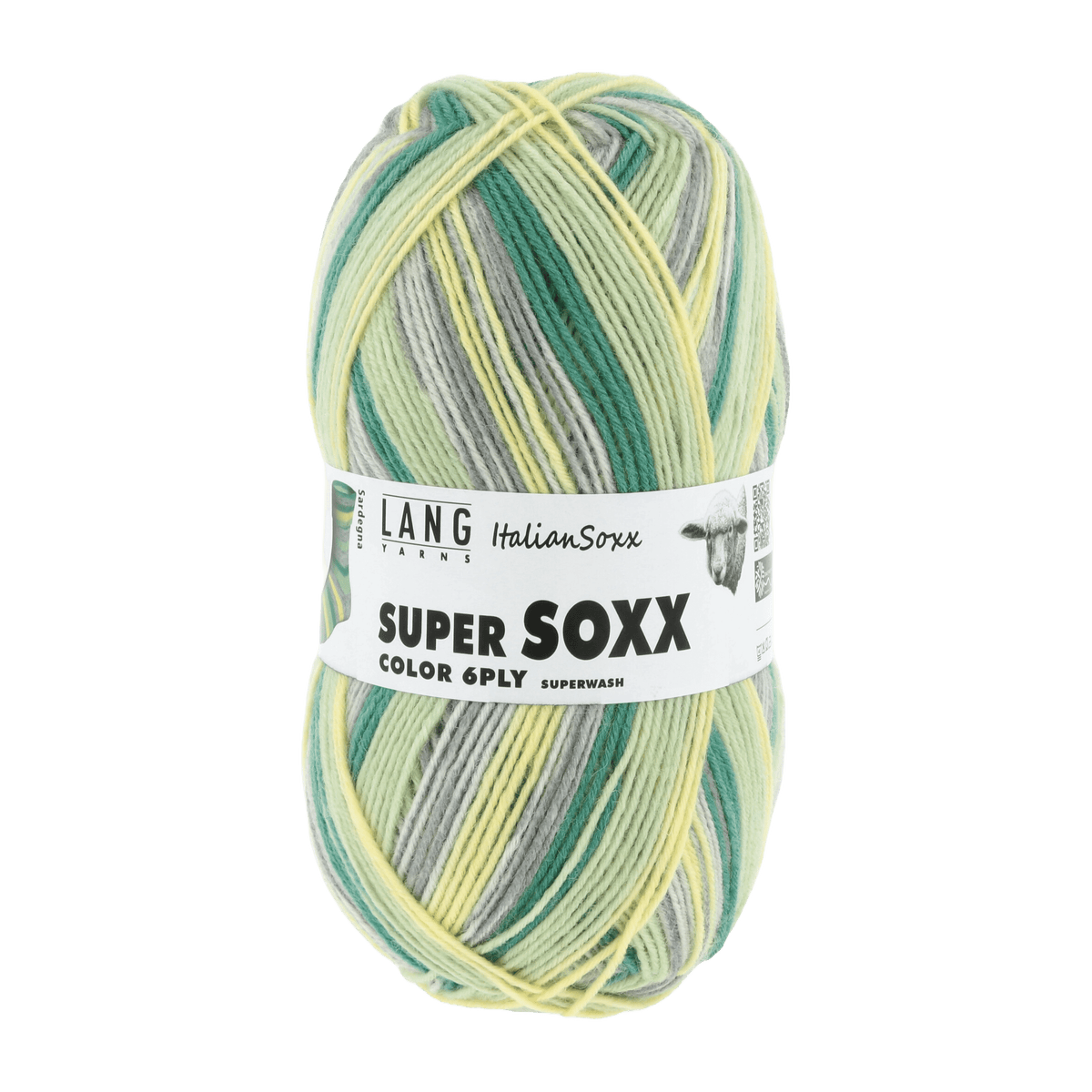 Lang Yarns Sock Yarn Green / Yellow LANGYARNS | Sock Yarn | SUPER SOXX COLOUR | 6-Ply | 910