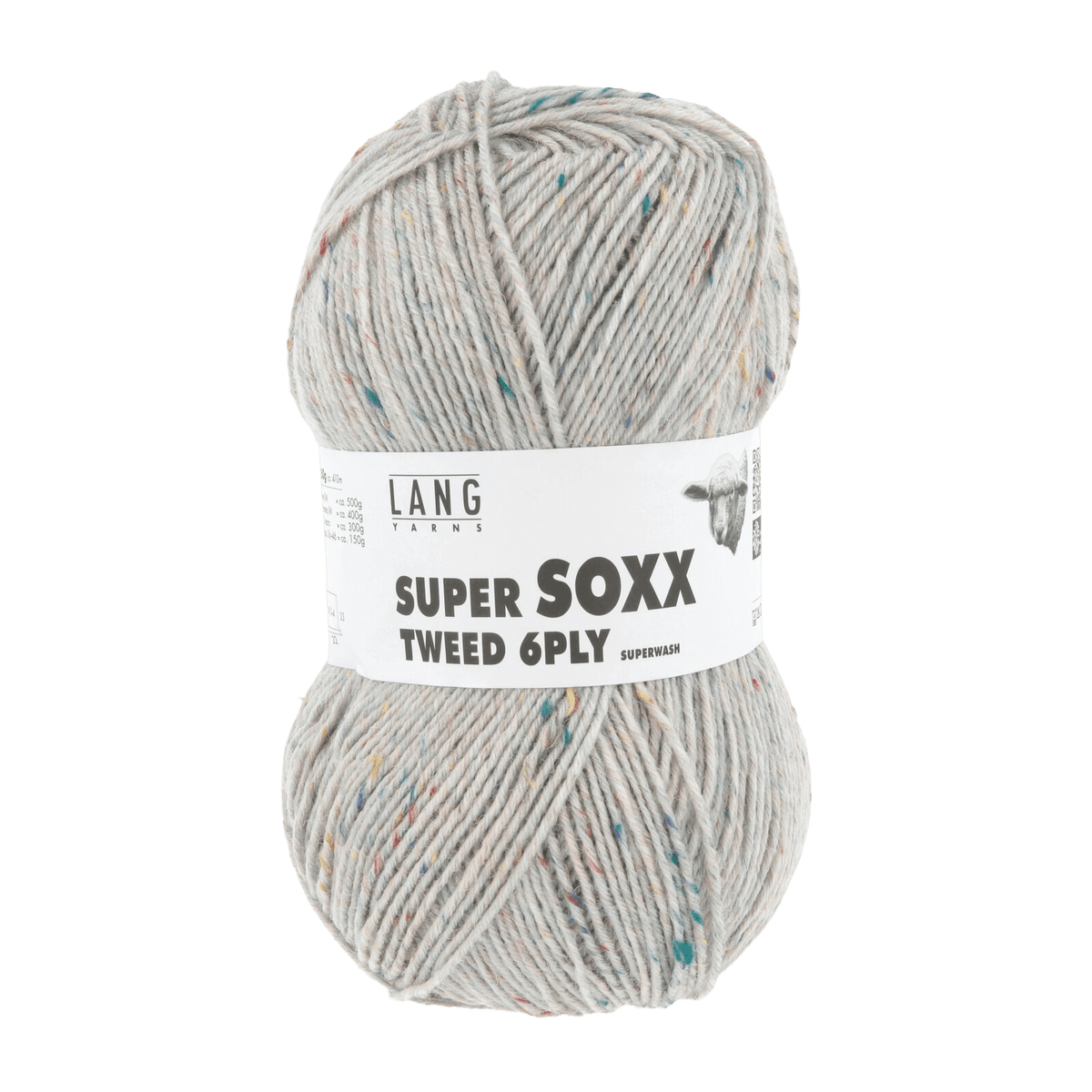 Lang Yarns Sock Yarn Greige LANGYARNS | Sock Yarn | SUPER SOXX TWEED | 6-Ply | 1137