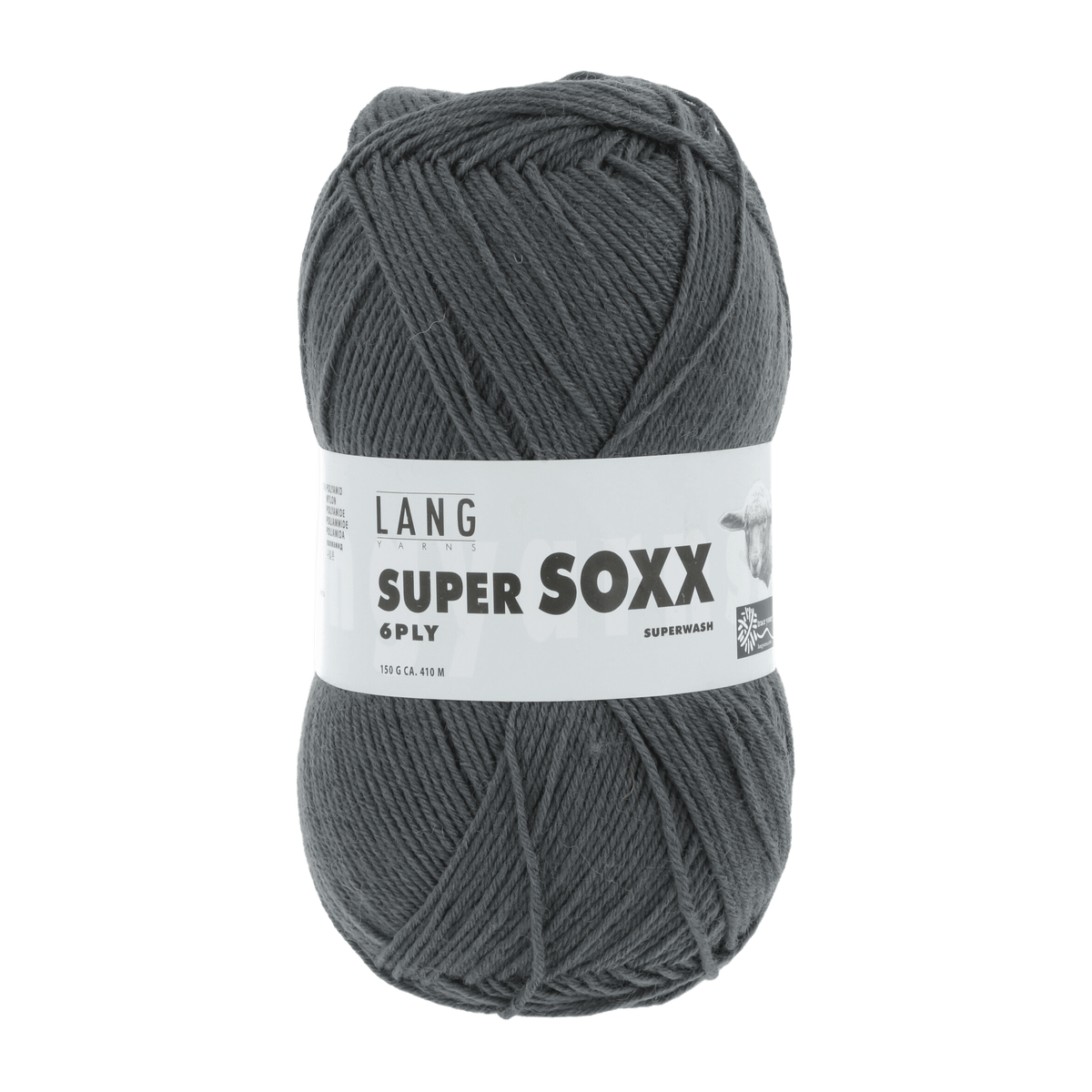 Lang Yarns Sock Yarn Grey LANGYARNS | Sock Yarn | SUPER SOXX | 6-Ply | 907