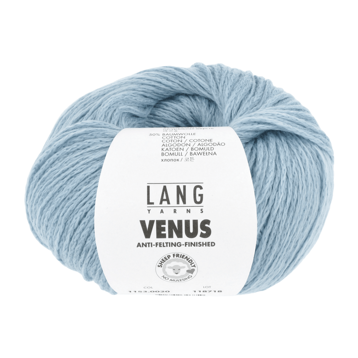 Lang Yarns Sock Yarn Light Blue LANGYARNS | Venus | DK | 1153