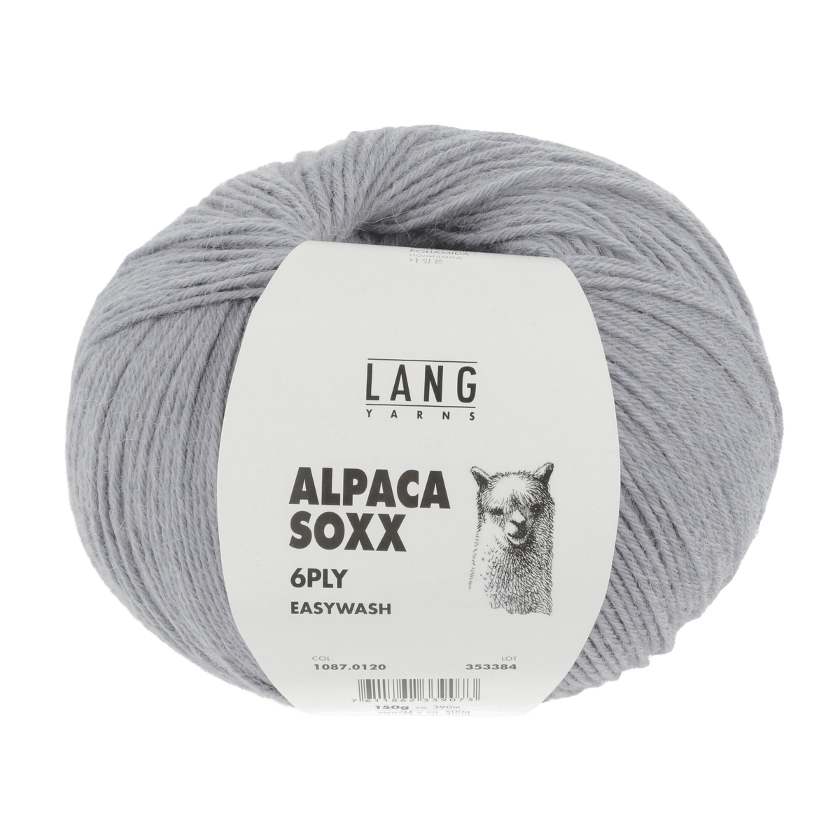 Lang Yarns Sock Yarn Light Blue Mélange LANGYARNS | Sock Yarn | Alpaca Soxx | 6-Ply | 1087