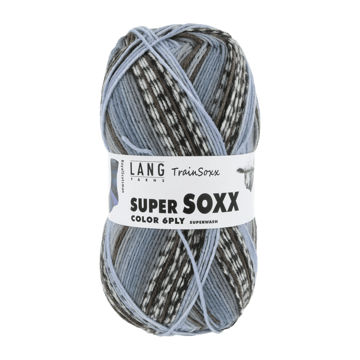 Lang Yarns Sock Yarn Light Blue / Royal Scotsman LANGYARNS | Sock Yarn | SUPER SOXX COLOUR | 6-Ply | 910