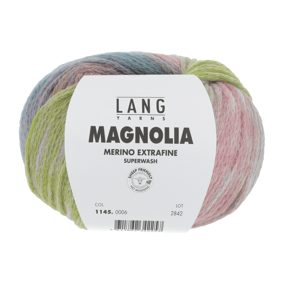 Lang Yarns Sock Yarn Light Green / Blue / Orange LANGYARNS | Magnolia | Worsted | 1145