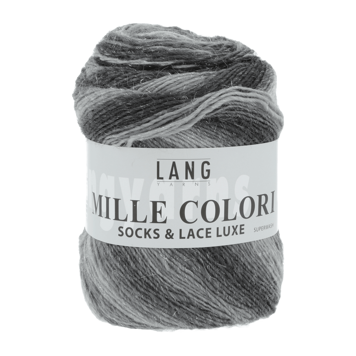 Lang Yarns Sock Yarn Light Grey / Anthracite - Silver LANGYARNS | Sock Yarn | MILLE COLORI SOCKS & LACE LUXE | 859