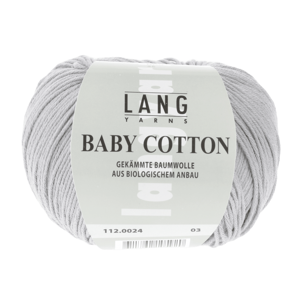 Lang Yarns Sock Yarn Light Grey LANGYARNS | Baby Yarn | Baby Cotton | 4-Ply | 112