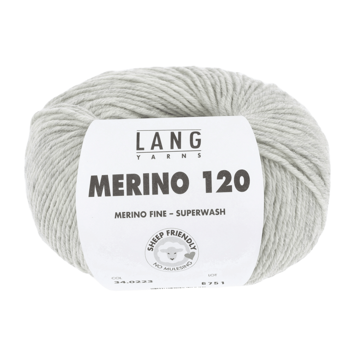 Lang Yarns Sock Yarn Light Grey Mélange LANGYARNS | Merino 120 | DK | 34