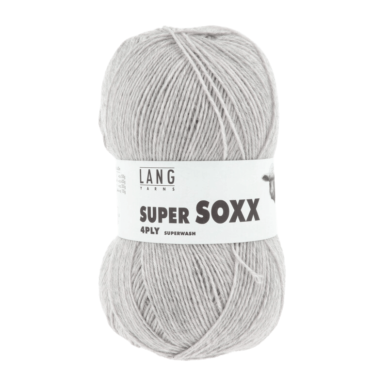 Lang Yarns Sock Yarn Light Grey Mélange LANGYARNS | Sock Yarn | SUPER SOXX | 4-Ply | 642