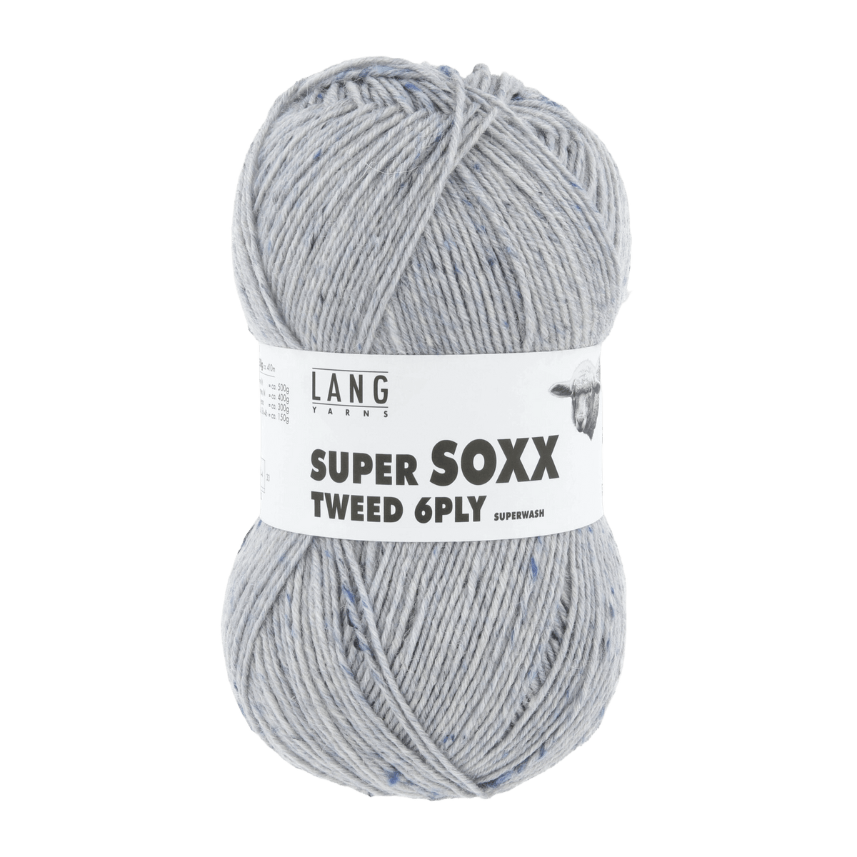 Lang Yarns Sock Yarn Light Jeans LANGYARNS | Sock Yarn | SUPER SOXX TWEED | 6-Ply | 1137