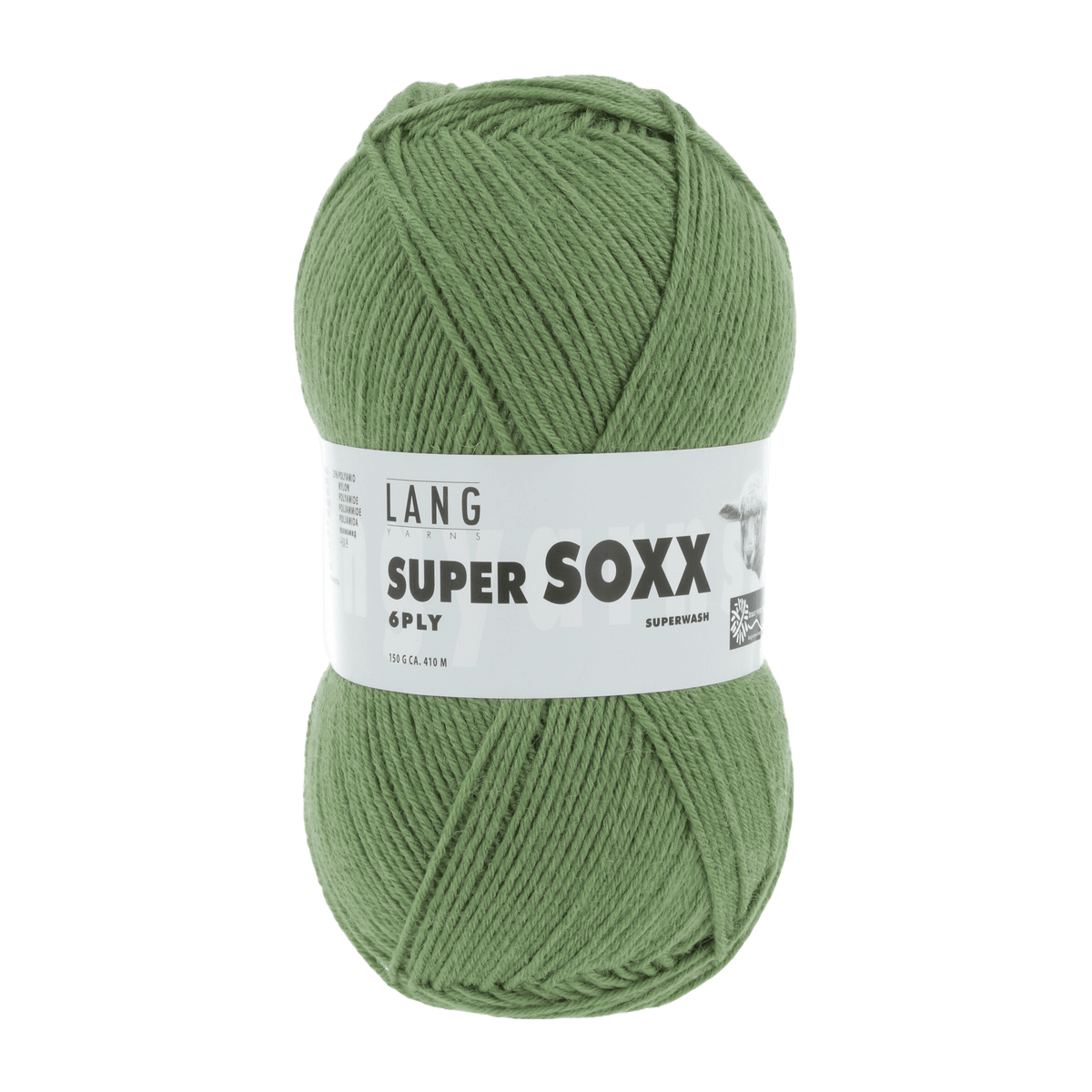 Lang Yarns Sock Yarn Light Olive LANGYARNS | Sock Yarn | SUPER SOXX | 6-Ply | 907