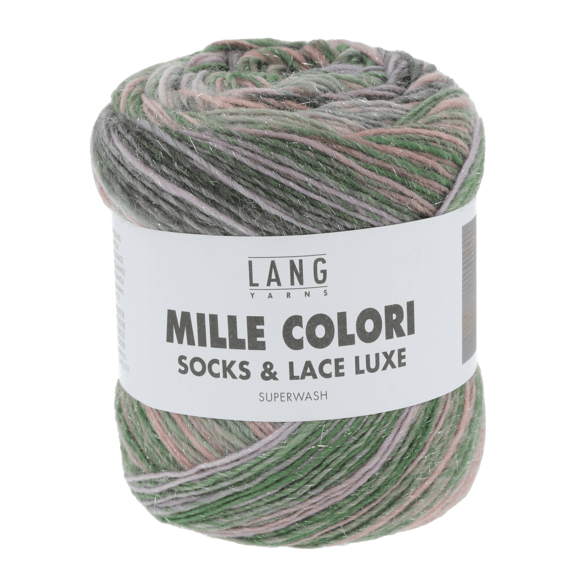 Lang Yarns Sock Yarn Lilac / Green / Salmon LANGYARNS | Sock Yarn | MILLE COLORI SOCKS & LACE LUXE | 859