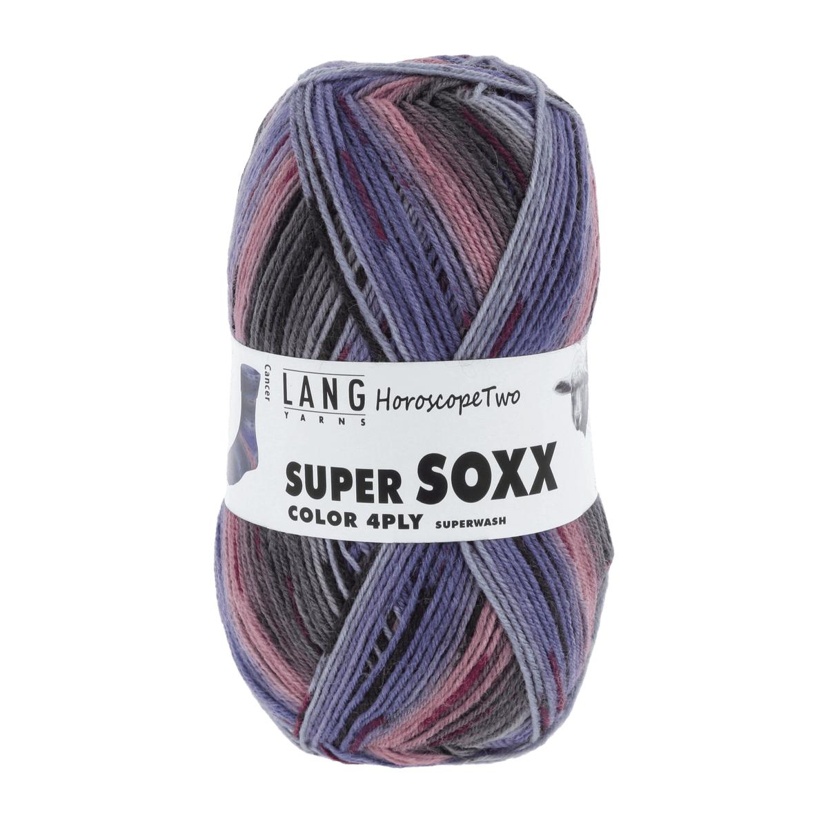 Lang Yarns Sock Yarn Lilac / Rose - Cancer LANGYARNS | Sock Yarn | SUPER SOXX COLOUR | 4-Ply | 901