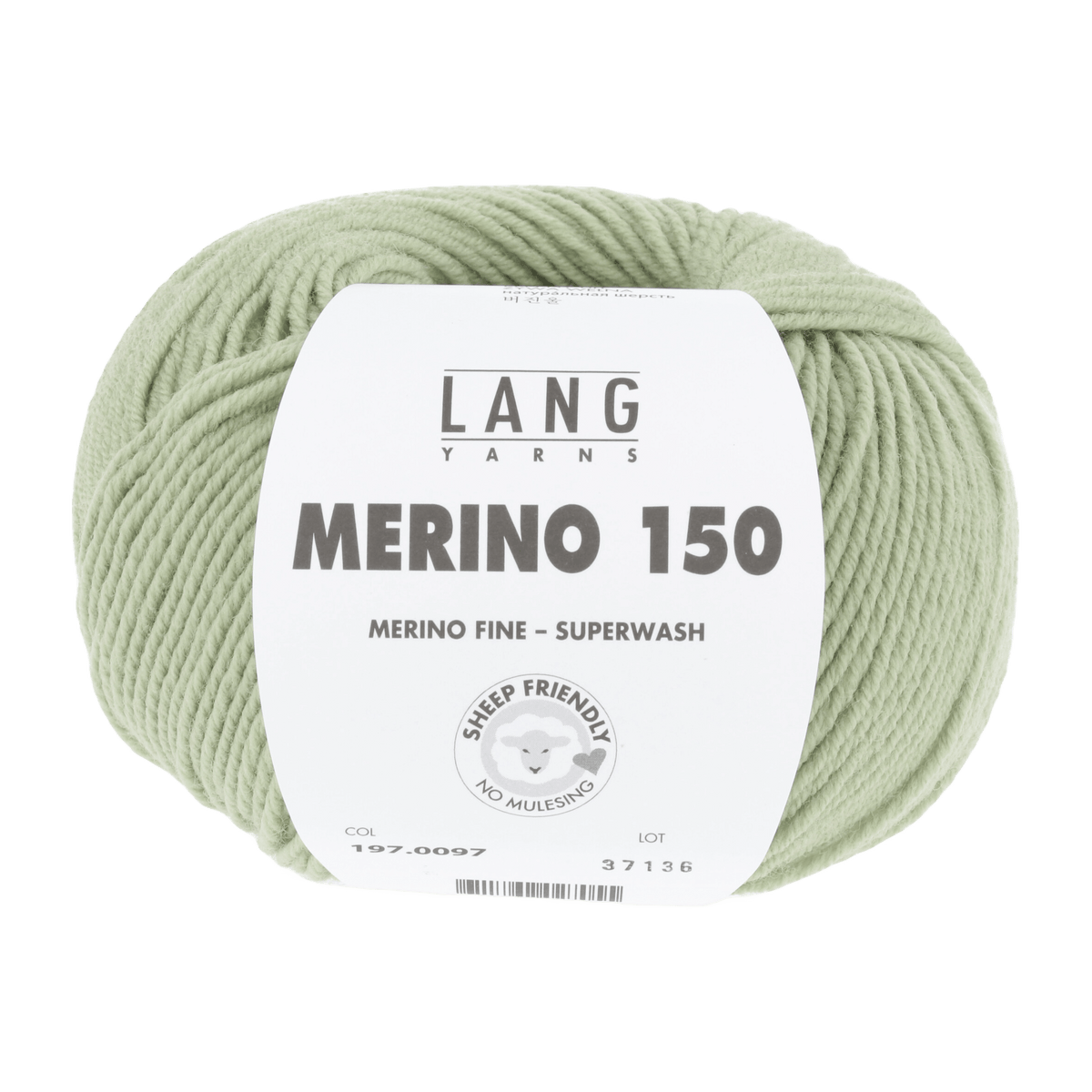 Lang Yarns Sock Yarn Lime Green LANGYARNS | Merino 150 | Sock / Baby | 197
