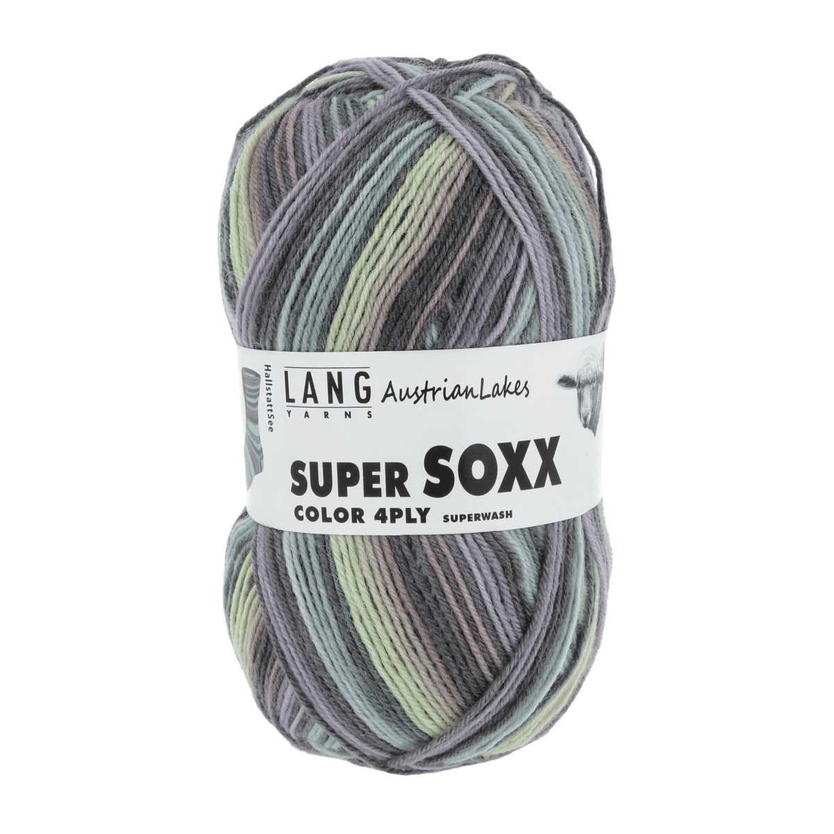 Lang Yarns Sock Yarn Lime / rose - Hallstatt LANGYARNS | Sock Yarn | SUPER SOXX COLOUR | 4-Ply | 901