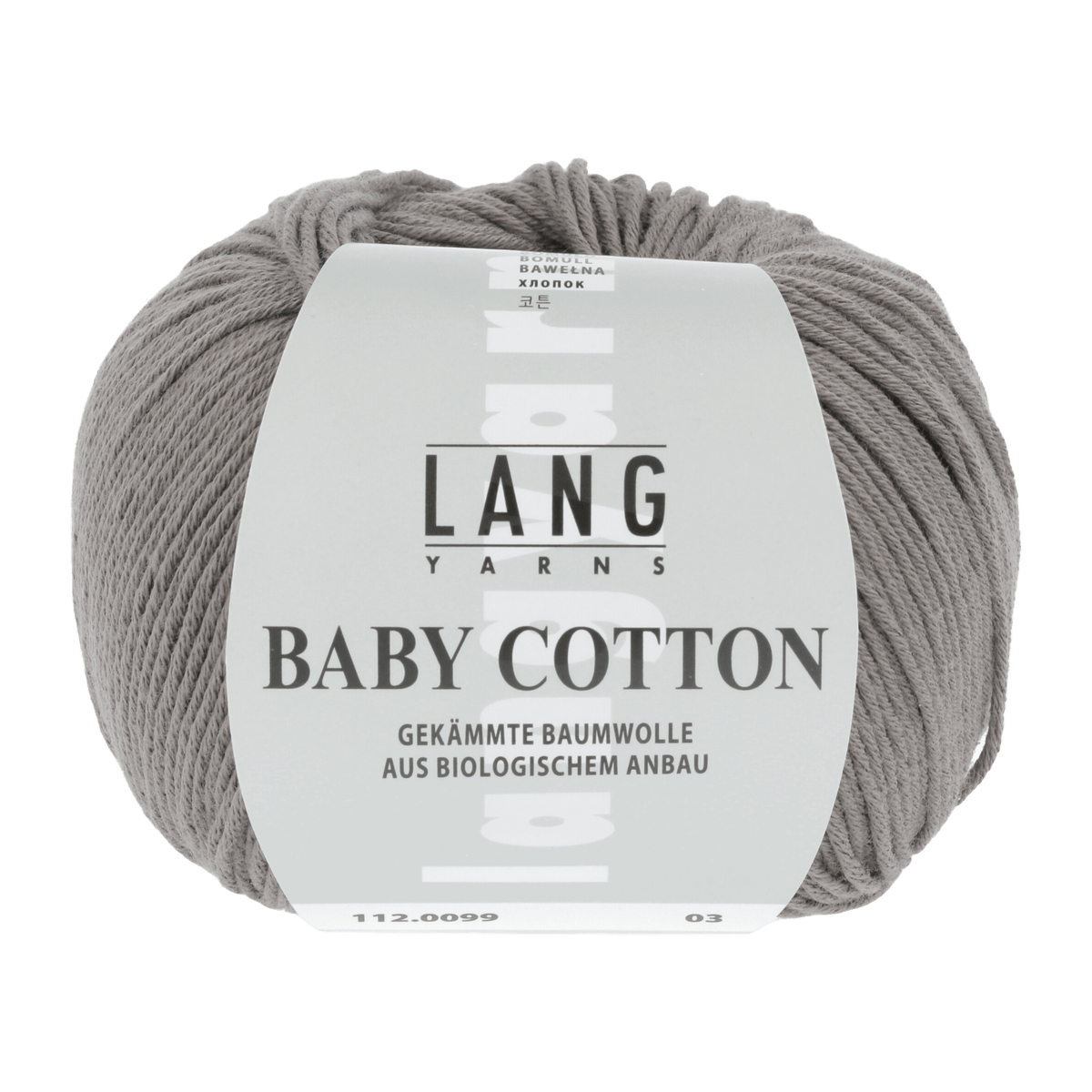 Lang Yarns Sock Yarn Mud LANGYARNS | Baby Yarn | Baby Cotton | 4-Ply | 112